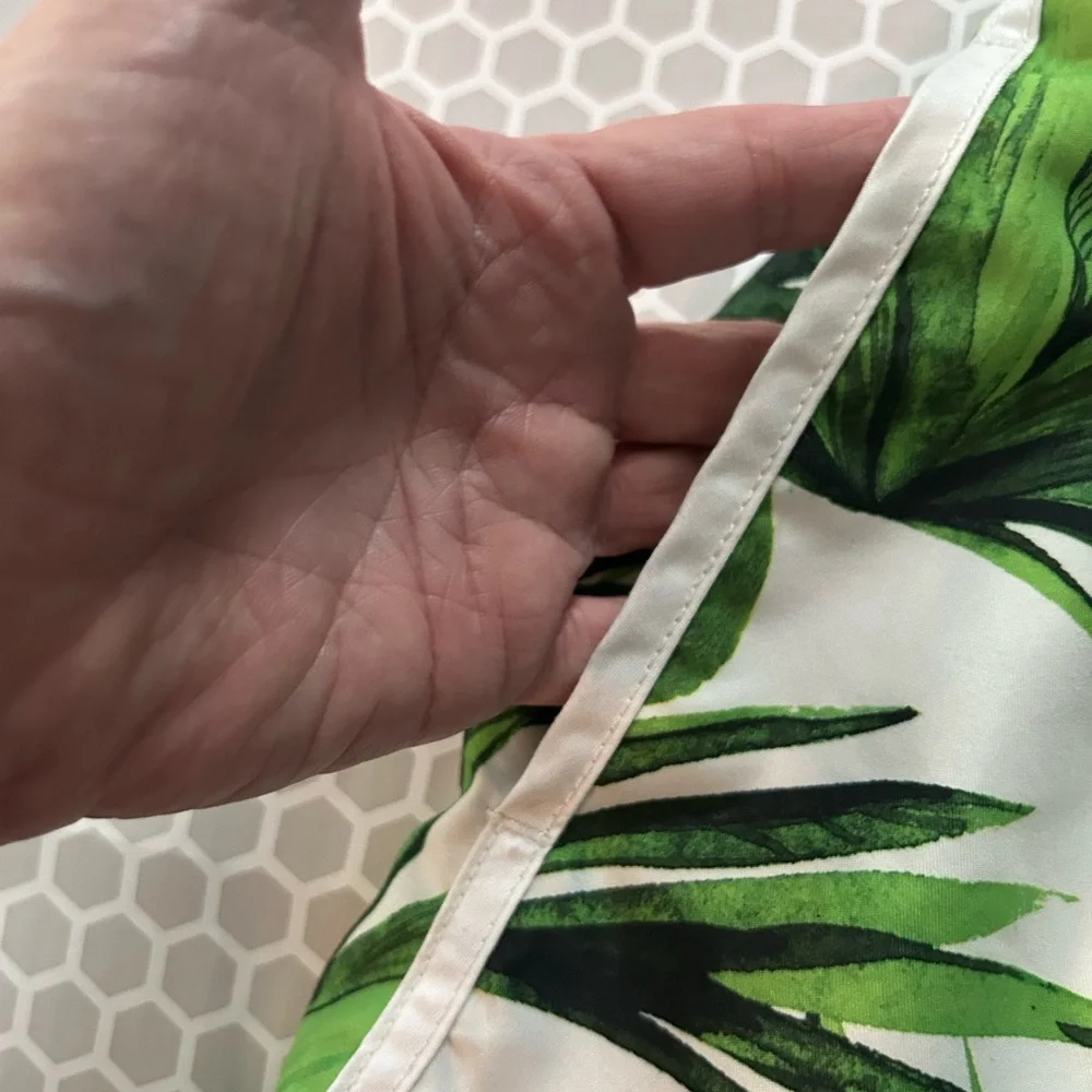Corona Tropical Lime Print Swim Shorts - Green White Beach Summer Size M